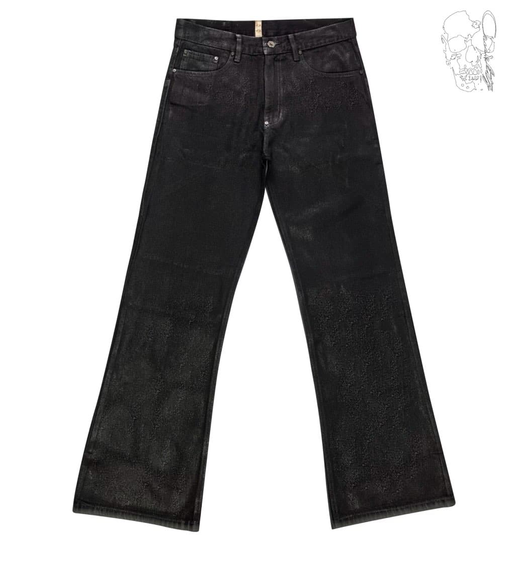 EWCRUEL FLARED DENIM BLACKOUT WAXED, Ewcruel